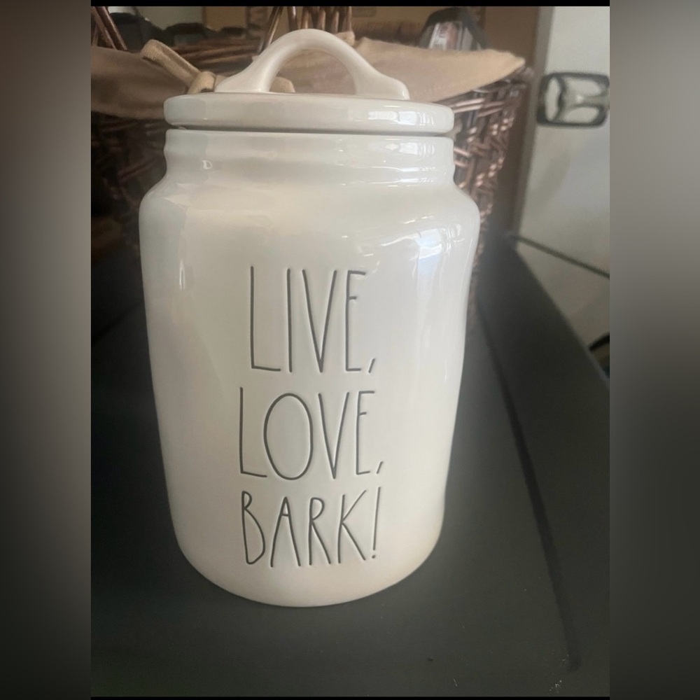 NWT Rae Dunn Large Canister LIVE, LOVE, BARK!